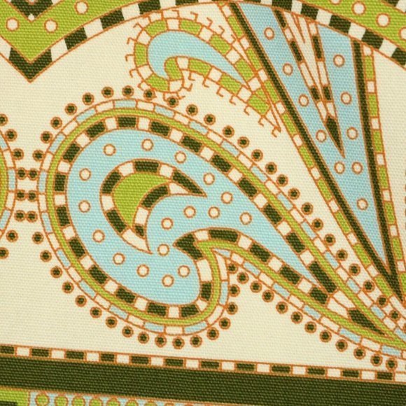 J. Crew Skirt Ivory‎ Green Blue Paisley Pockets 2 - Picture 9 of 12